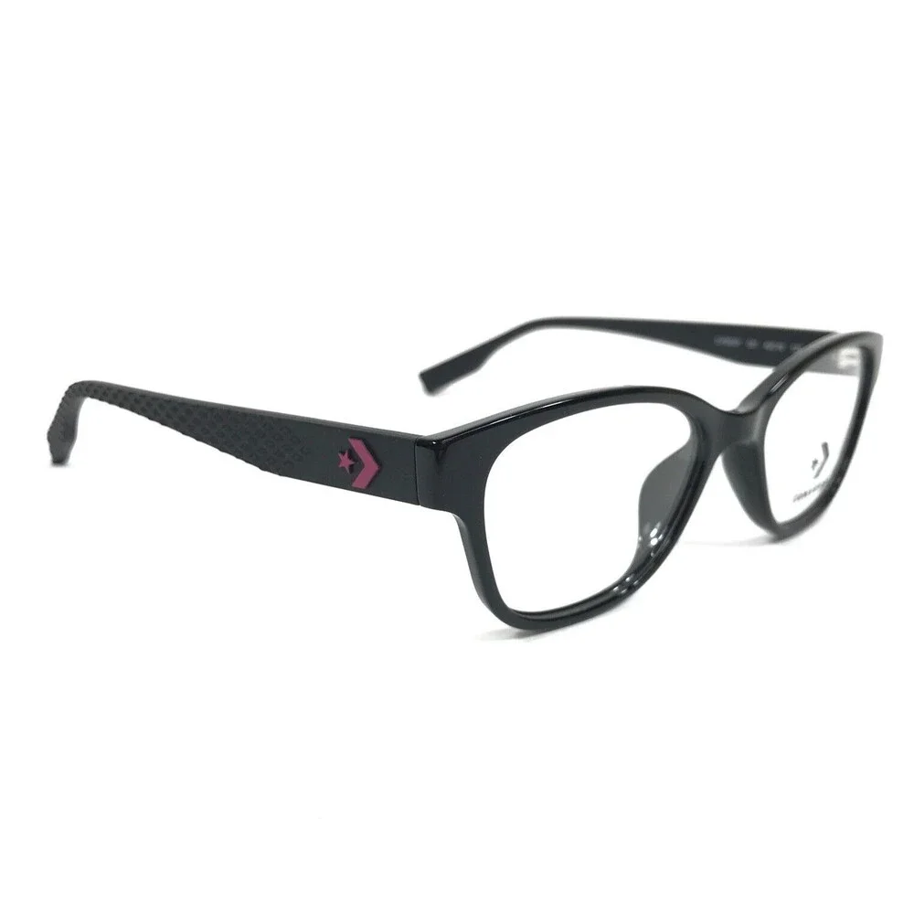 Converse Kids Eyeglasses Frames CV5053Y 001 Black Cat Eye Full Rim 49-16-135
